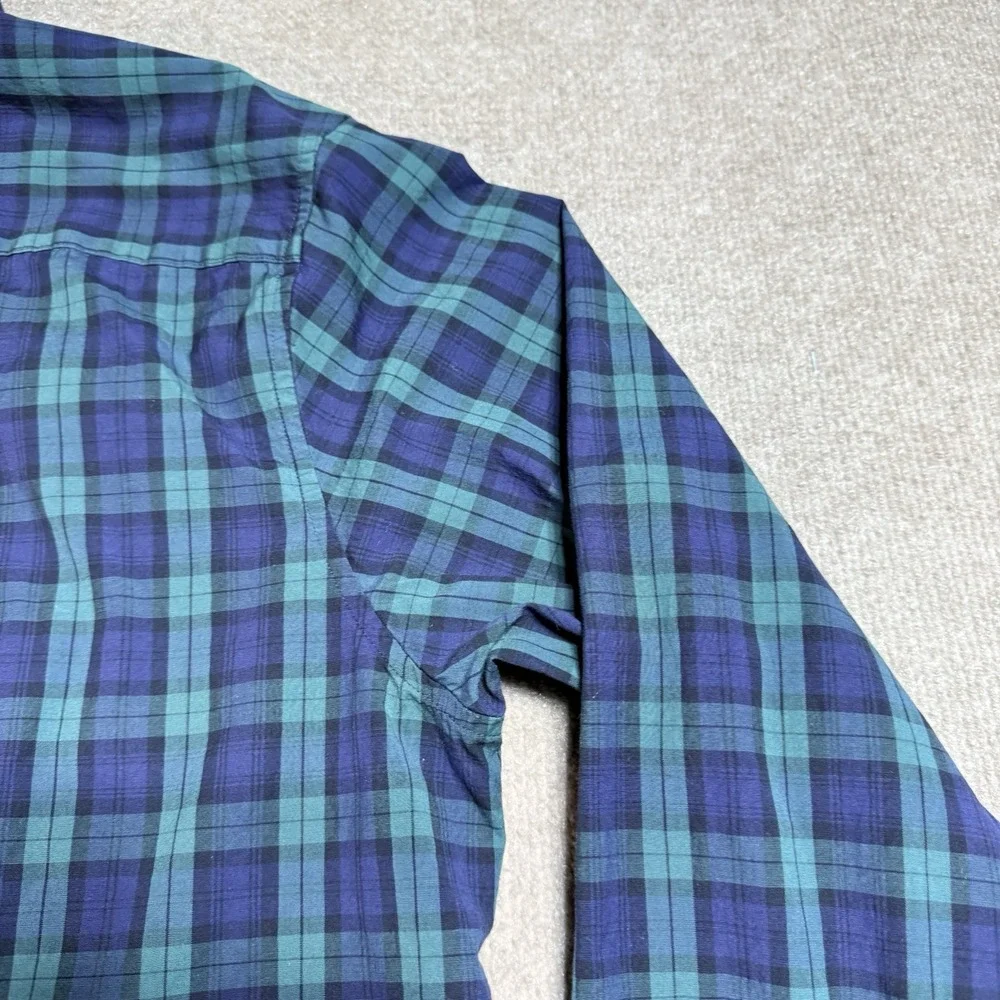 Vineyard Vines Large Tall LT Shirt Mens Classic Fit Tucker Green Blue Plaid
